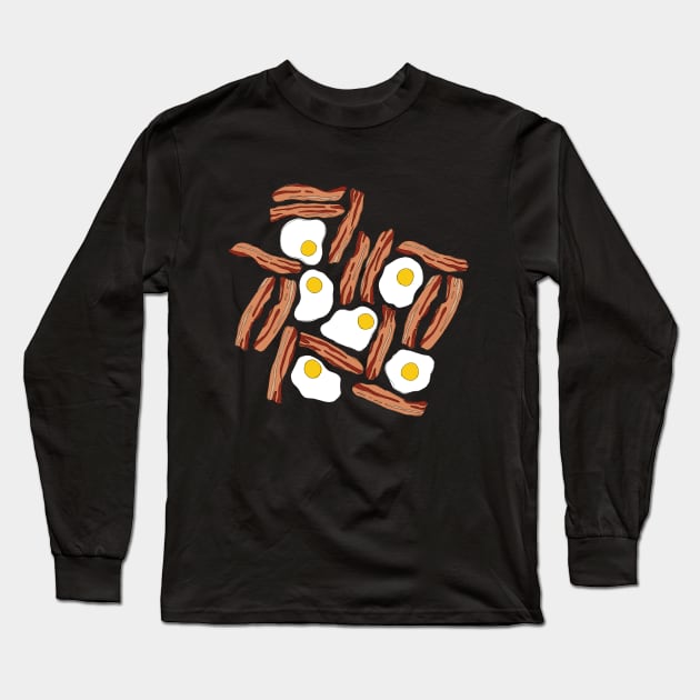 Bacon and Eggs Long Sleeve T-Shirt by StephReyns